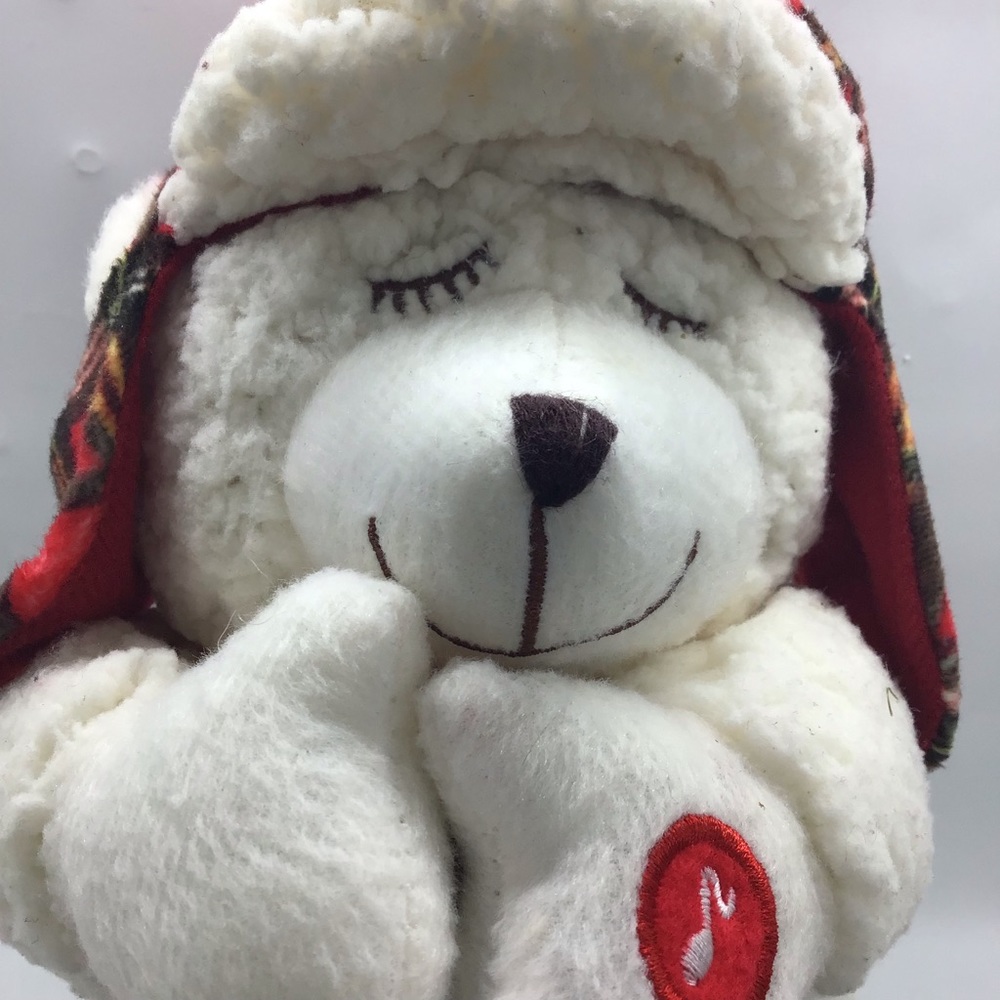 Goffa Plush Kneeling Lamb Says Lords Prayer Red Blanket & Hat Stuffed Animal